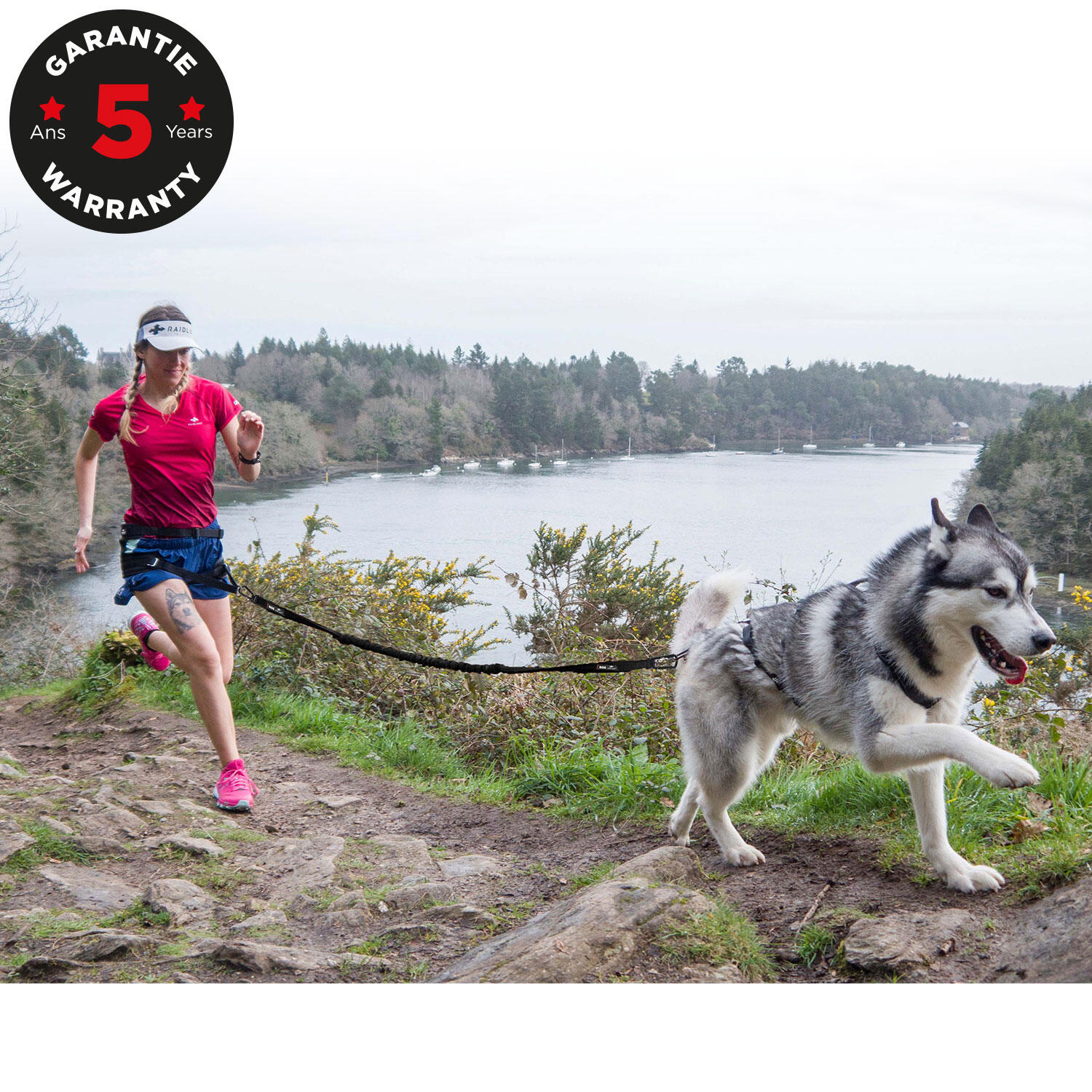 Longe laisse  RAIDLIGHT pour courir avec son chien canicross,randonnée, trail 2/7