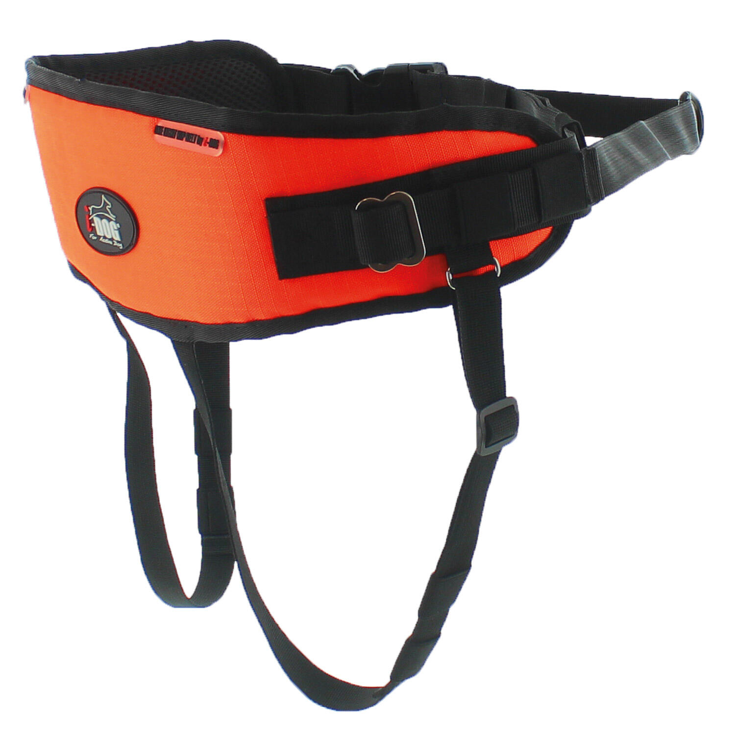 I-dog - Baudrier Ceinture One Light Pour Courir Avec Son Chien, Canicross, Sport/loisir - Baudrier - Noir|orange - Taille Unique - Decathlon