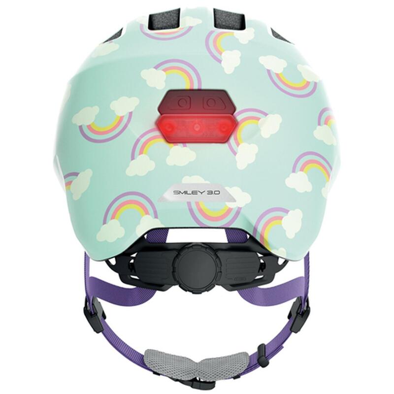 ABUS Kinderhelm "Smiley 3.0 LED" blauwe regenboog