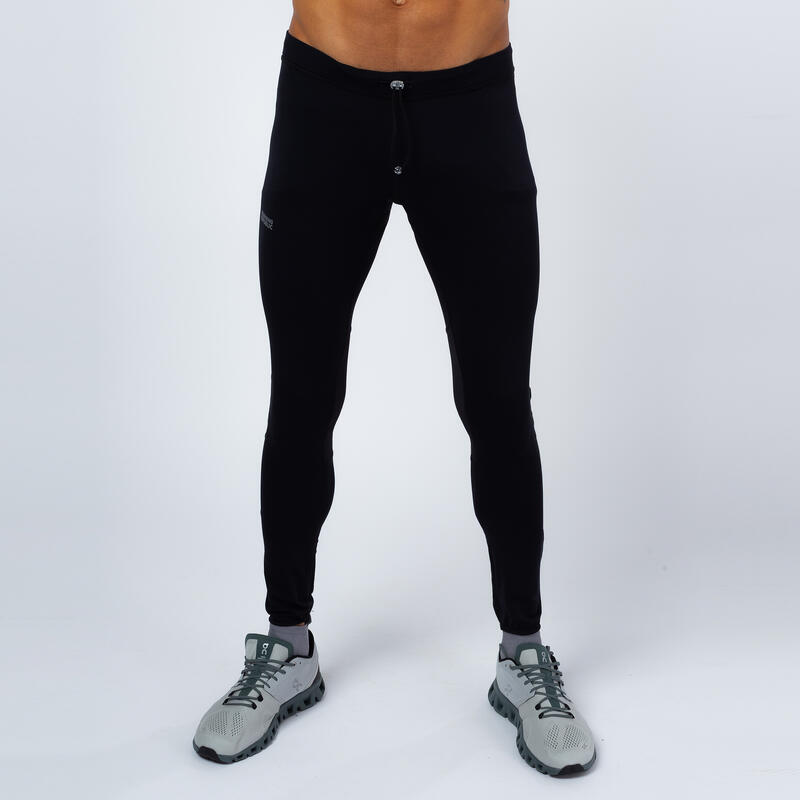 Leggings  Running Largos de Poliéster Reciclado para Hombre TRR negro