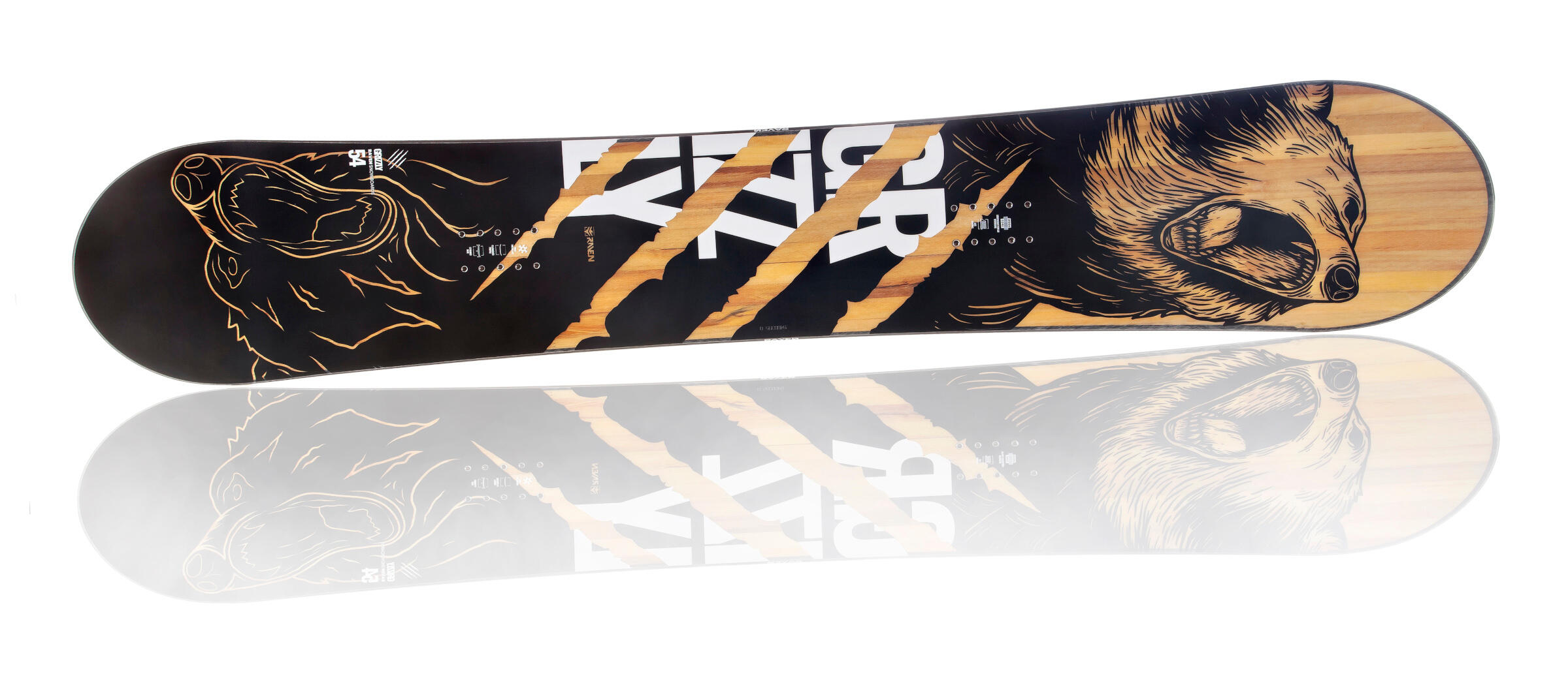 Snowboard Grizzly Negro/Madera 3/5
