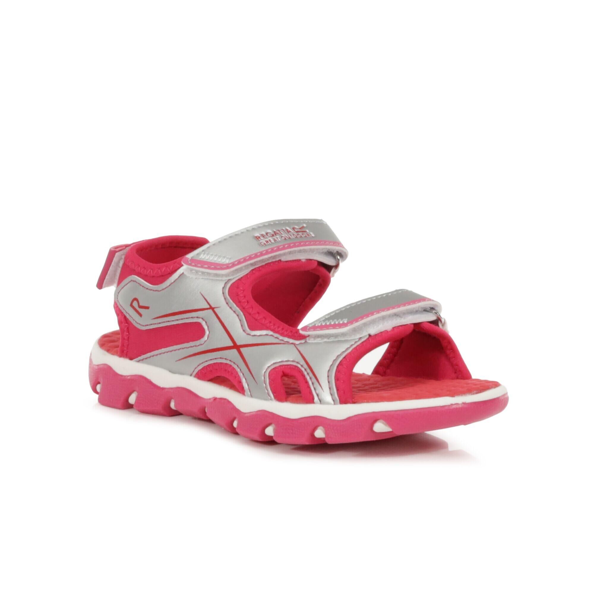 REGATTA Kota Drift Junior Kids Walking Sandals - Grey / Pink