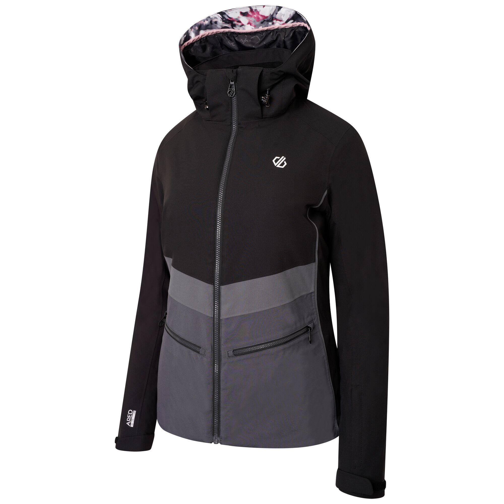 Womens/Ladies Equalise Heated Ski Jacket (Black/Ebony Grey) 3/5