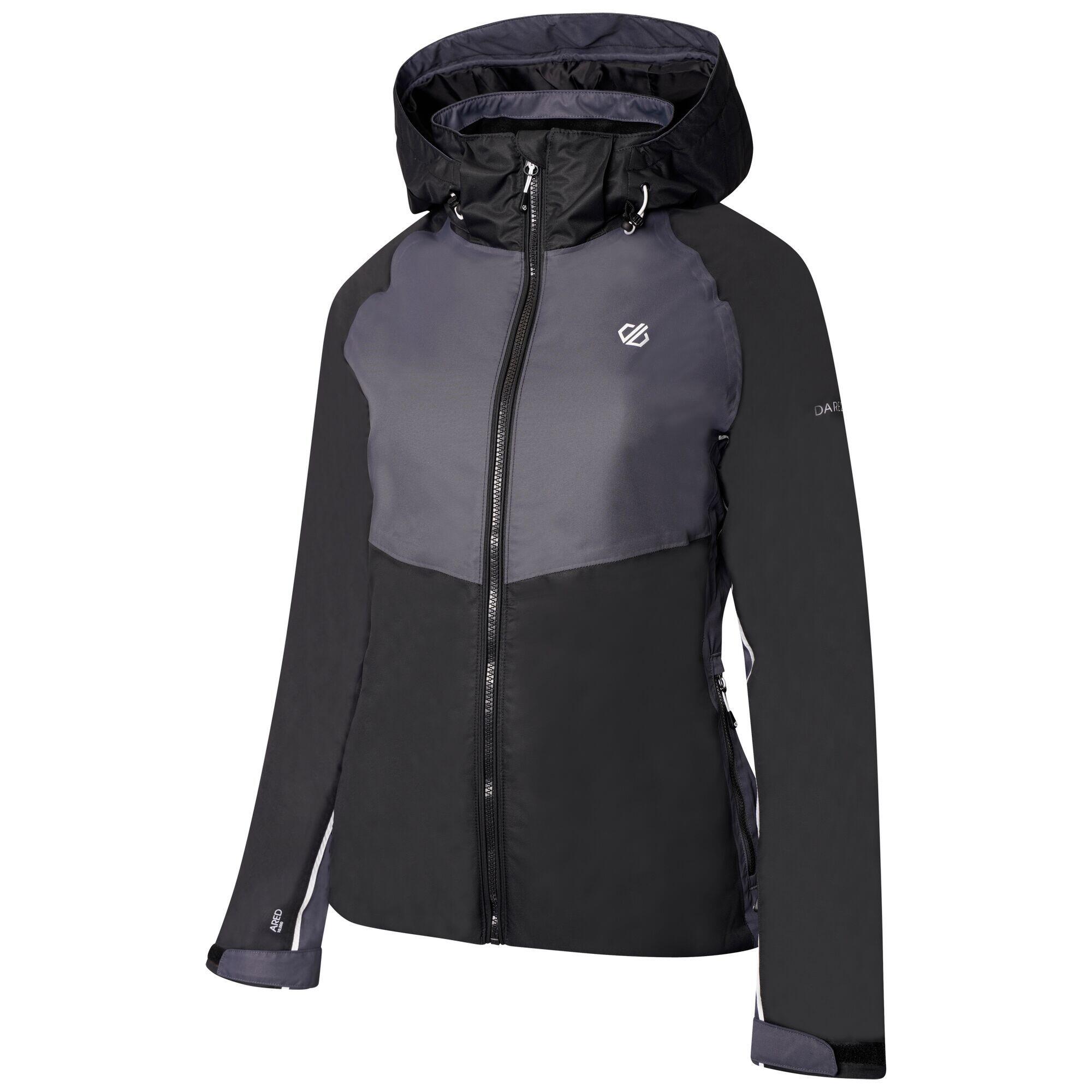Womens/Ladies Radiate II Waterproof Ski Jacket (Black/Ebony Grey) 3/5