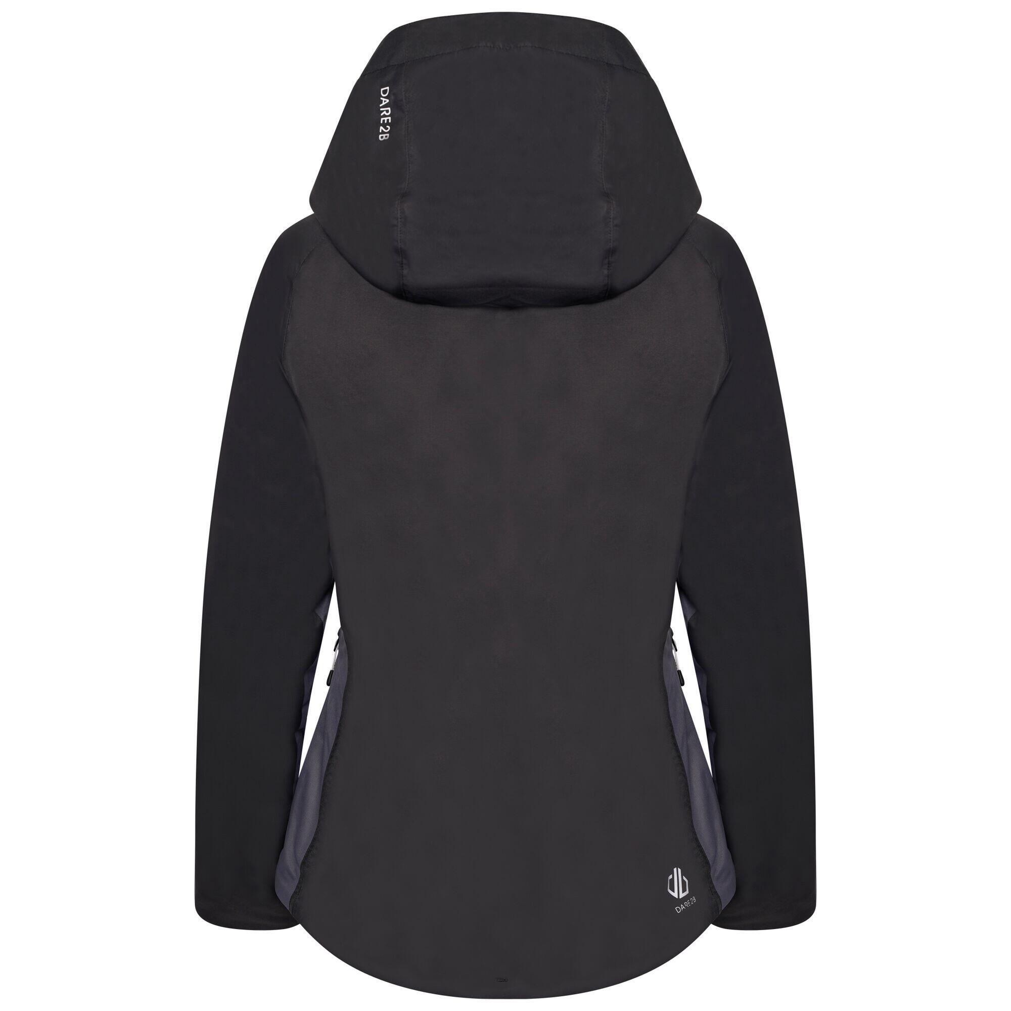 Womens/Ladies Radiate II Waterproof Ski Jacket (Black/Ebony Grey) 2/5