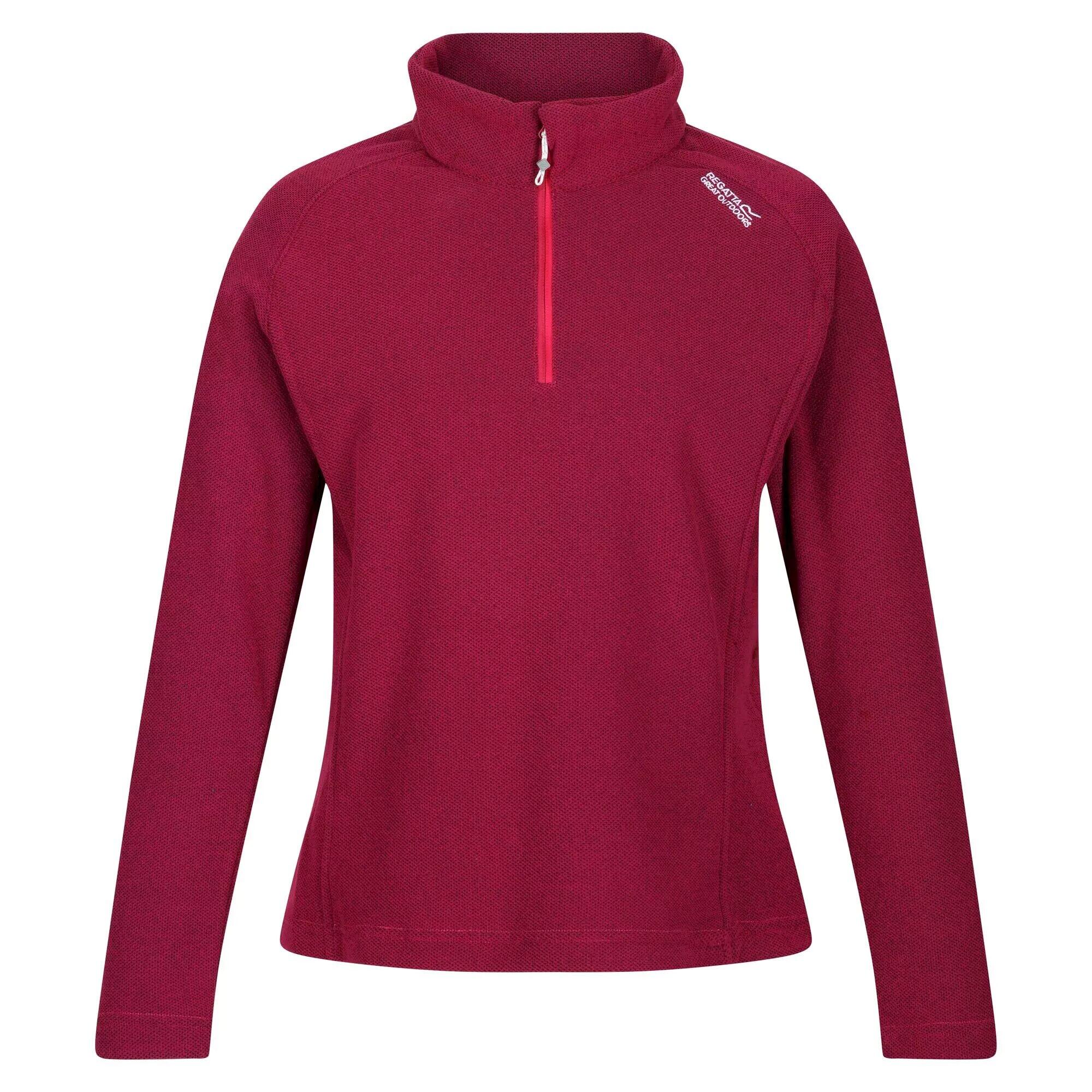 Womens/Ladies Kenger II Quarter Zip Fleece Top (Berry Pink) 1/5