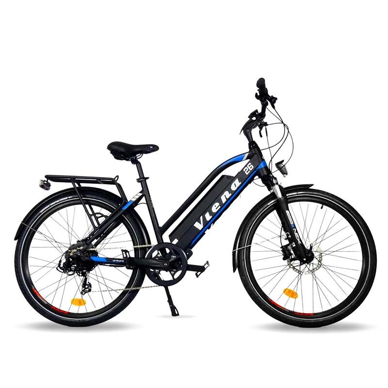 VIENA URBANBIKER E-BIKE TREKKING, UNISEX TREKKING E-BIKE  IN BLAUW