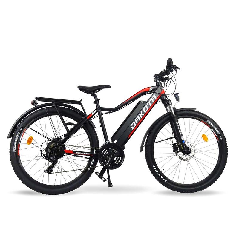 VÉLO VTT ÉLECTRIQUE DAKOTA FE ROUGE, 250W, 840Wh, ÉQUIPEMENT COMPLET