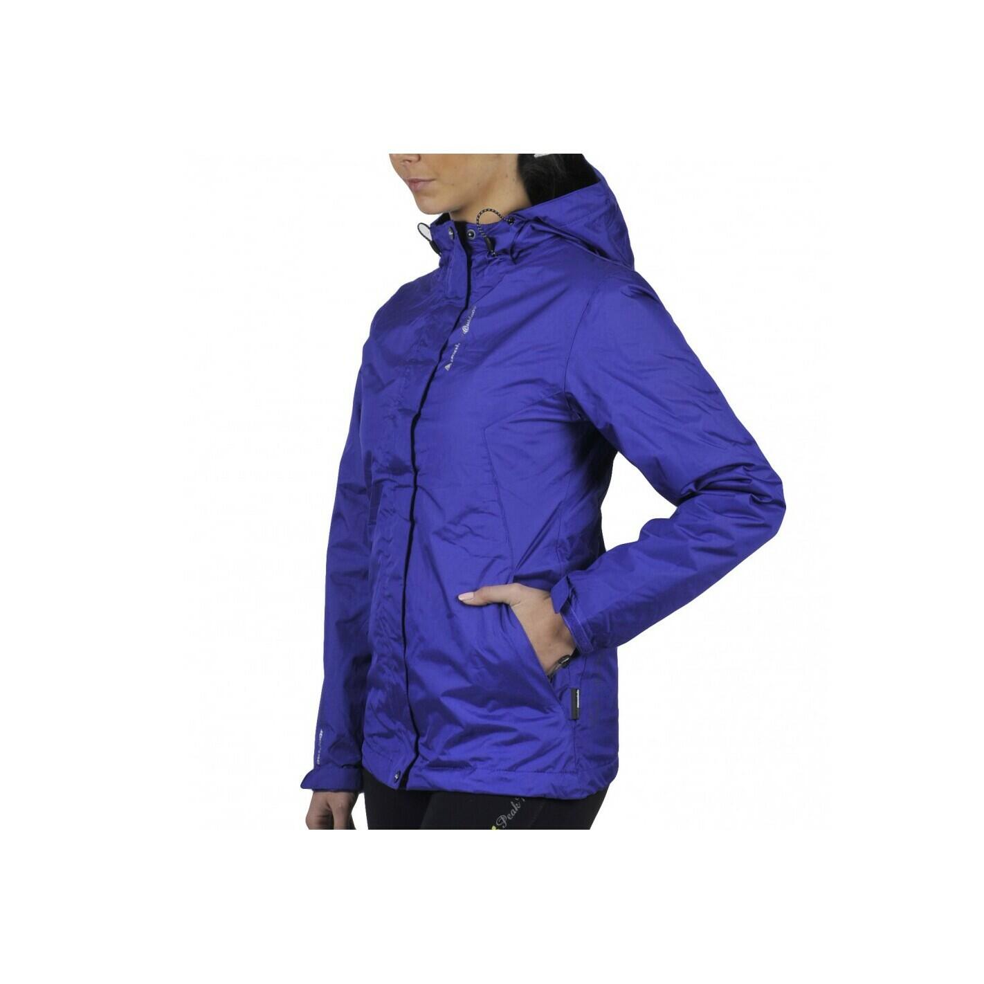Wasserdichte Doppelfleece-Jacke Frau Peak Mountain Ajik 4/4