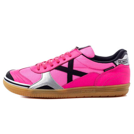 Zapatilla de fútbol sala MUNICH Gresca adulto rosa