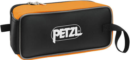 Sac crampons Petzl FAKIR semi-rigide noir/orange, TPU, zip robuste, ventilation