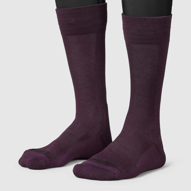 Chaussettes vélo d'hiver Alpine Merino High Cut rouge