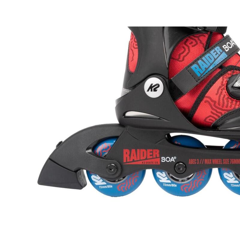 Gyerek állítható gyorsfűzős görkorcsolya - K2 Raider Boa black/red