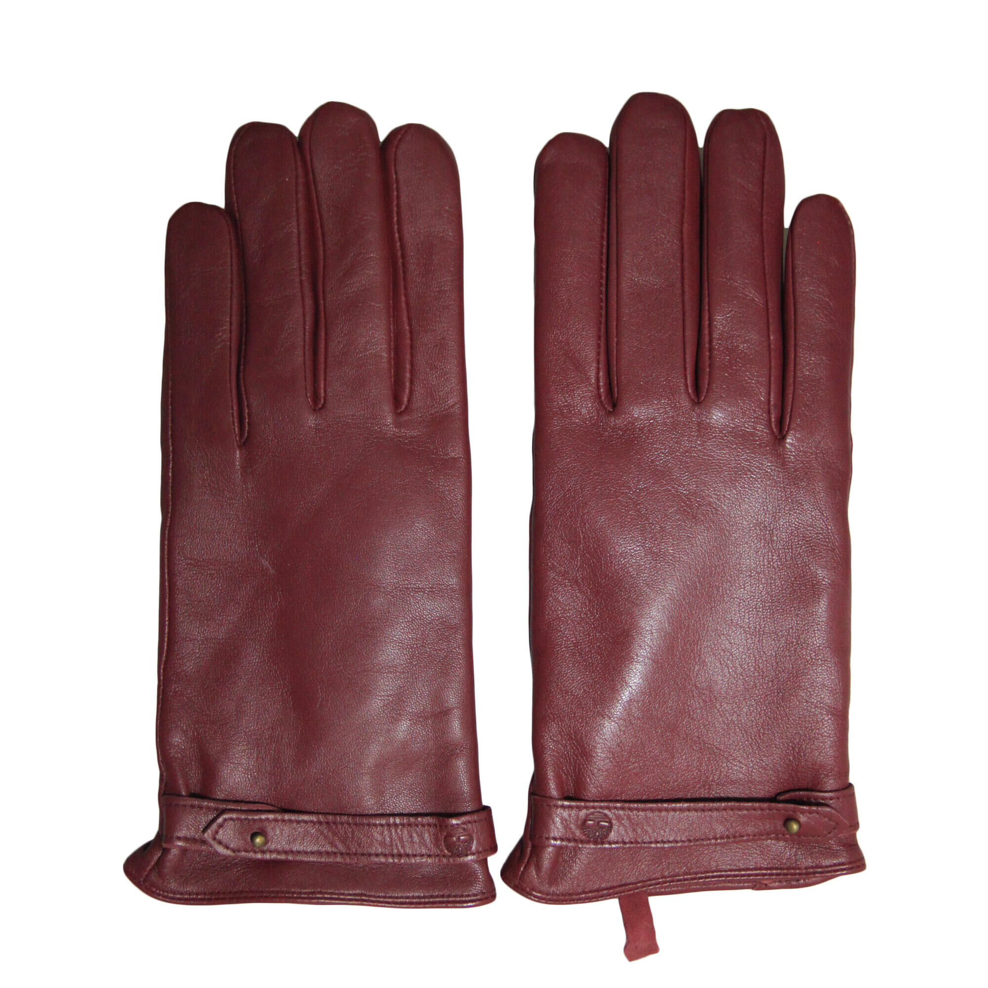 TIMBERLAND Womens/Ladies Leather Gloves (Burgundy)