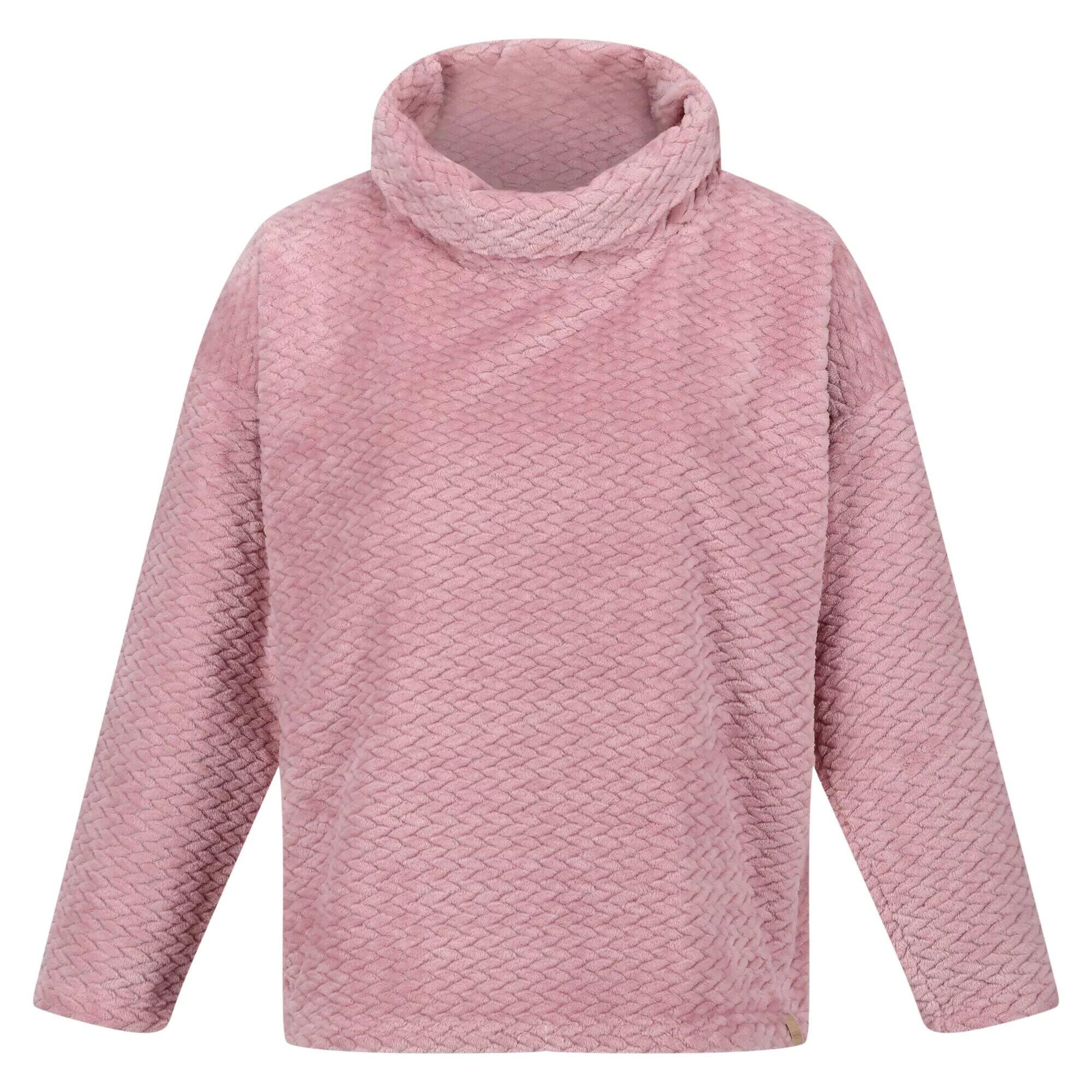 Womens/Ladies Bekkah Plaited Fluffy Jumper (Powder Pink) 1/5