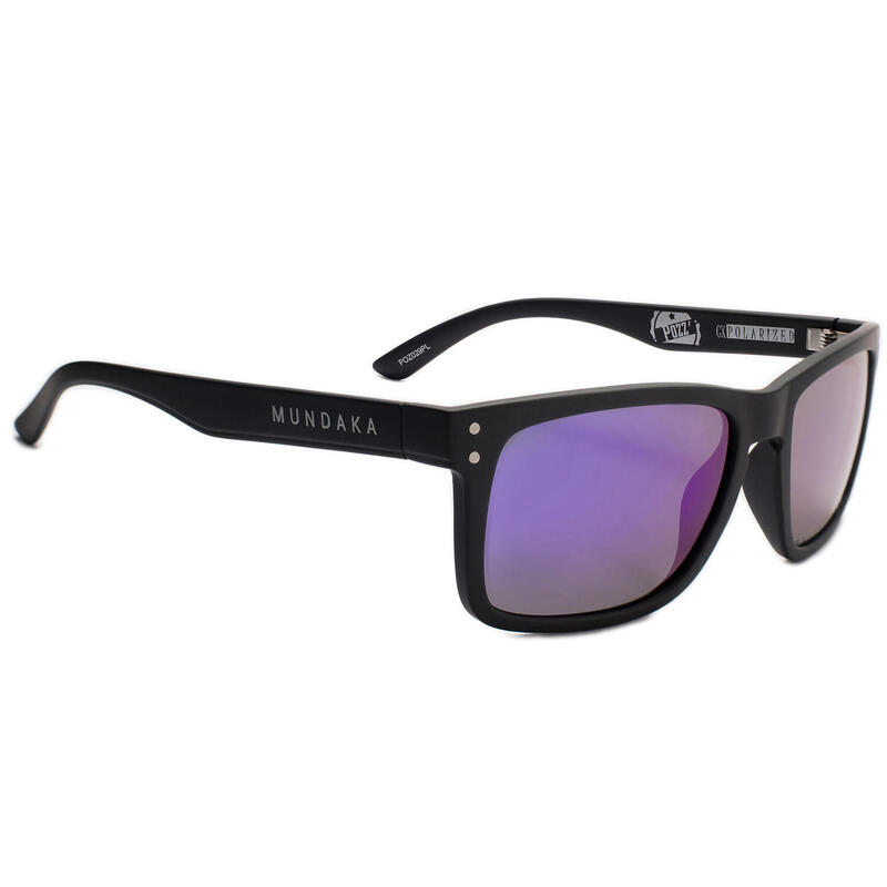 **Lunettes de soleil POZZ' noir mat, CX Polarisés Violet cat.3 - MUNDAKA**
