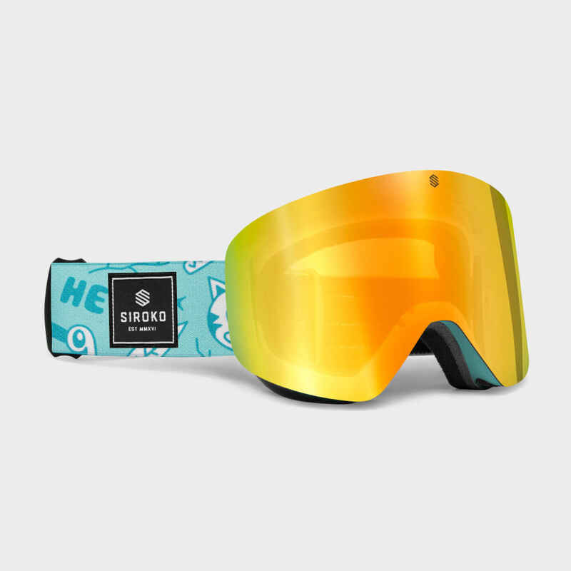Brille Wintersport SIROKO GX Kids Zoo Orangerot Kinder