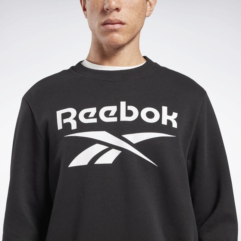 Jersey de cuello redondo Reebok Identity Fleece Stacked Logo