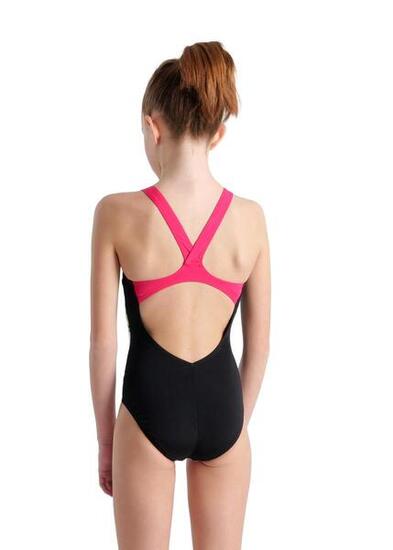Speedo Allover Rippleback badpak - Zwart/VS Antraciet/Wit - Maat 32