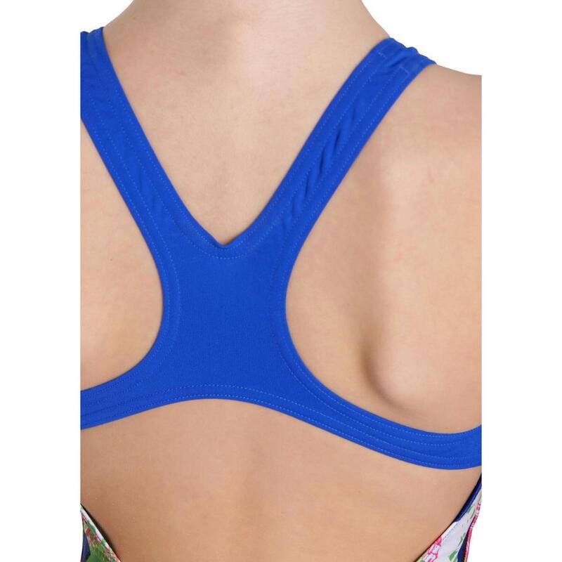 Arena Girl's Crazy Swimsuit - Neon/Blue/Multi