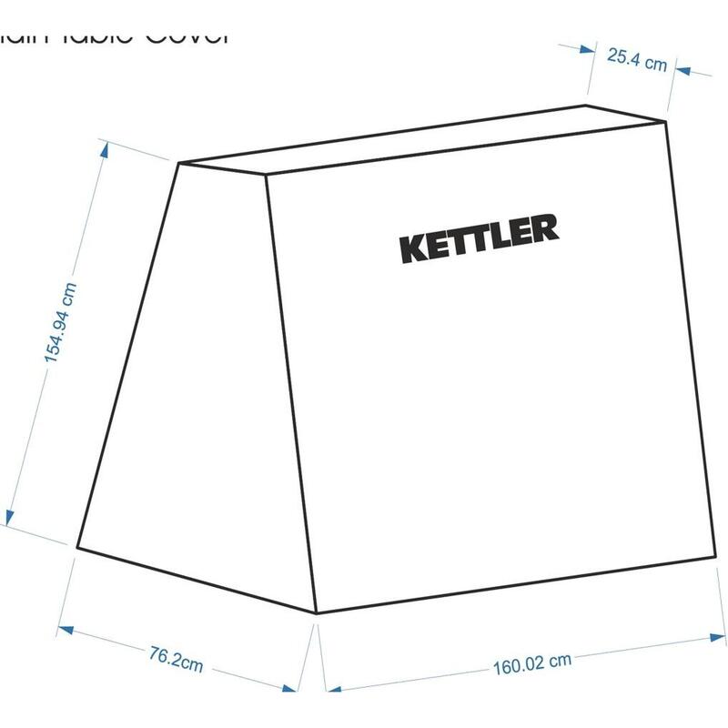 Kettler tafeltennistafel hoes - zwart - beschermhoes/afdekhoes met rits