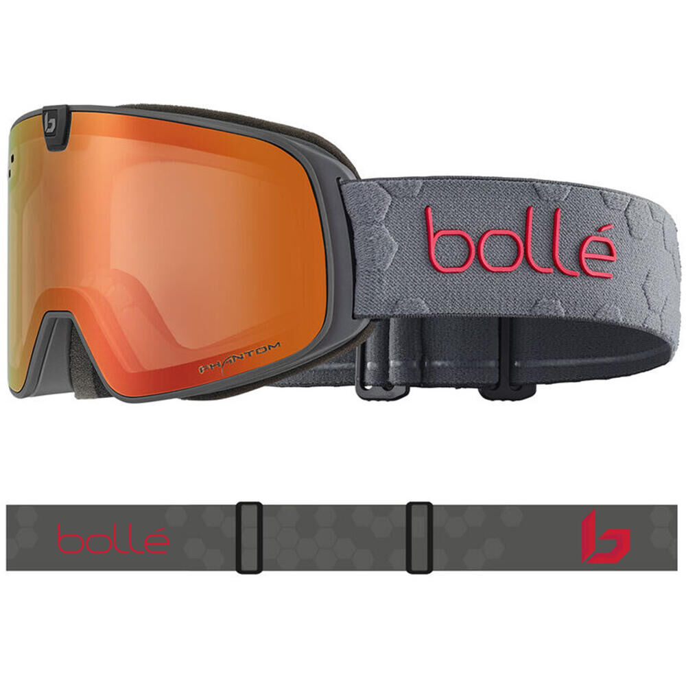 BOLLÉ NEVADA NEO SNOW GOGGLES - Grey/Phantom Red Photo & Lemon