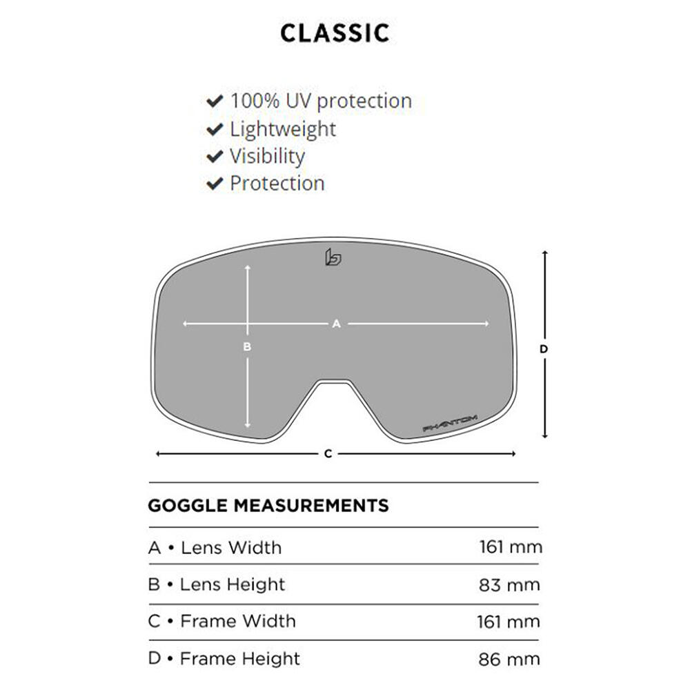 NEVADA SMALL Unisex Snow Goggles - Matte White/Metallic Blue Azure 3/3