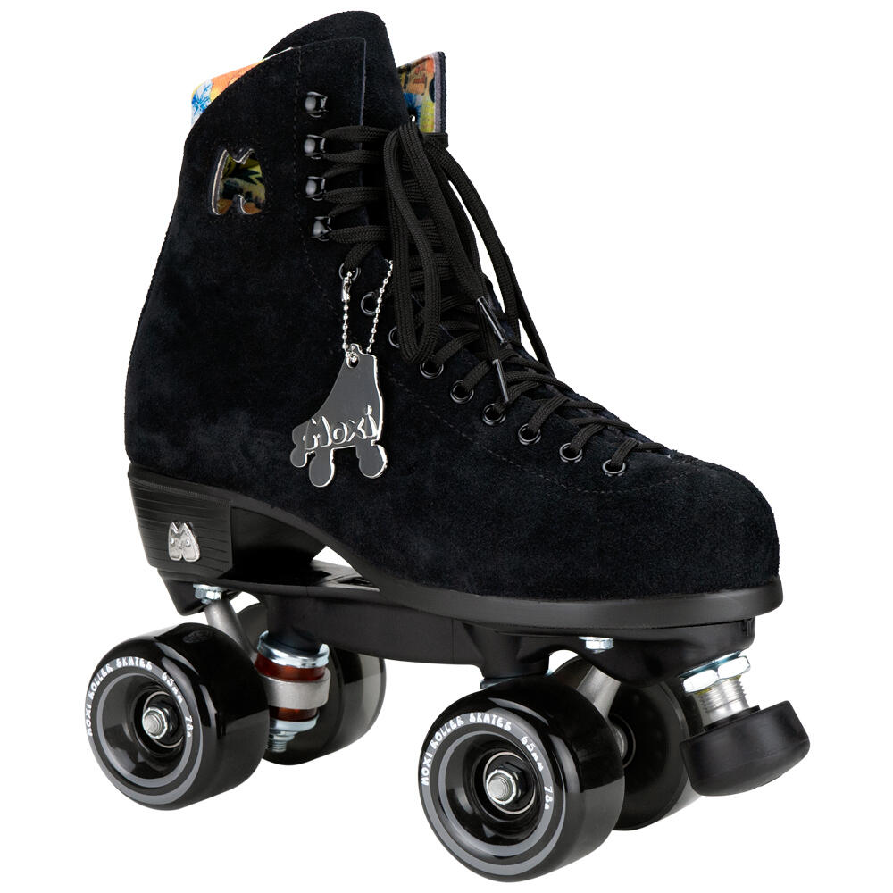 MOXI LOLLY HIGH TOP QUAD ROLLER SKATES WITH 65MM CLASSIC WHEELS - CLASSIC BLACK 1/5