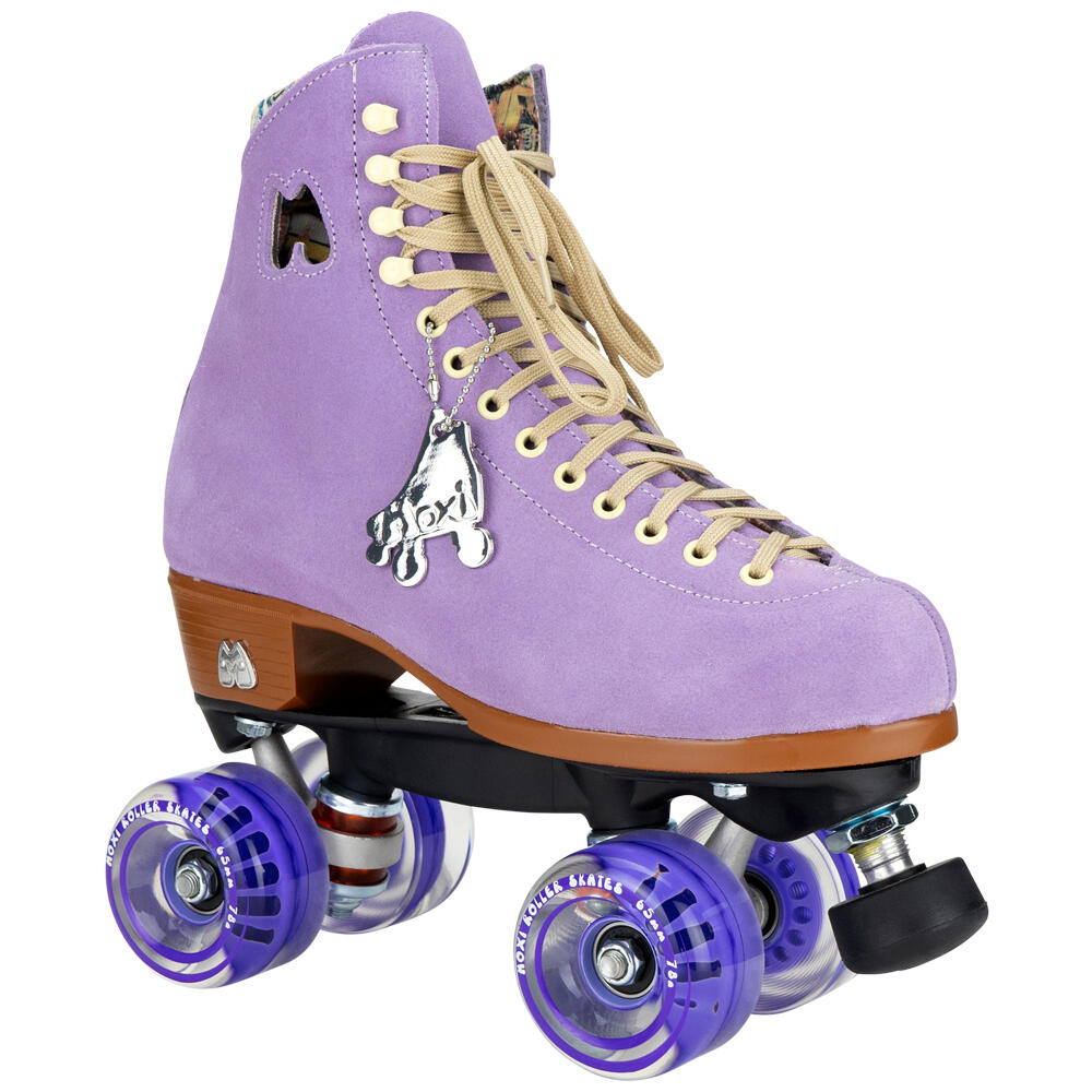 MOXI SKATES MOXI LOLLY HIGH TOP QUAD ROLLER SKATES WITH 65MM CLASSIC WHEELS - LILAC