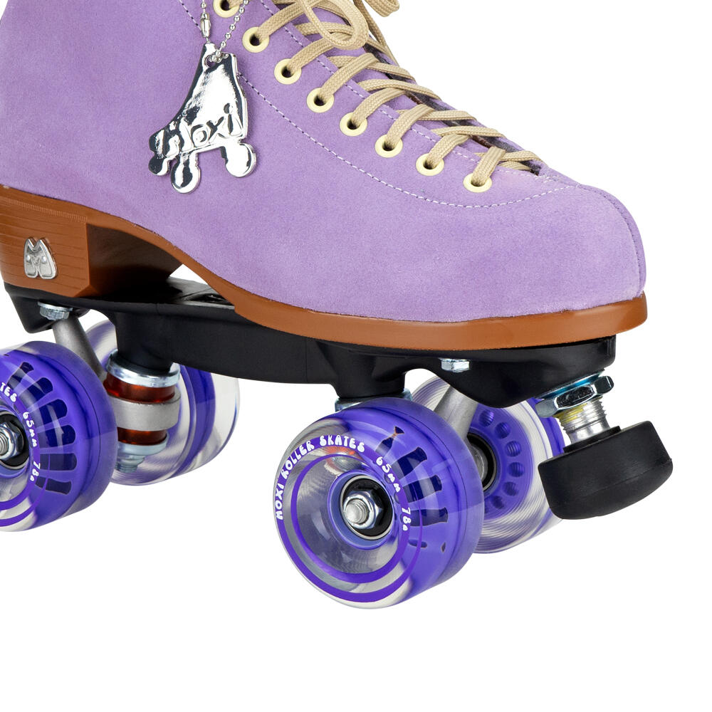 MOXI LOLLY HIGH TOP QUAD ROLLER SKATES WITH 65MM CLASSIC WHEELS - LILAC 3/5