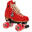 MOXI LOLLY HIGH TOP QUAD ROLLER SKATES WITH 65MM CLASSIC WHEELS - POPPY RED