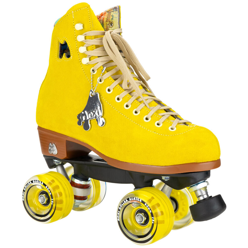 MOXI SKATES MOXI LOLLY HIGH TOP QUAD ROLLER SKATES WITH 65MM CLASSIC WHEELS - PINEAPPLE