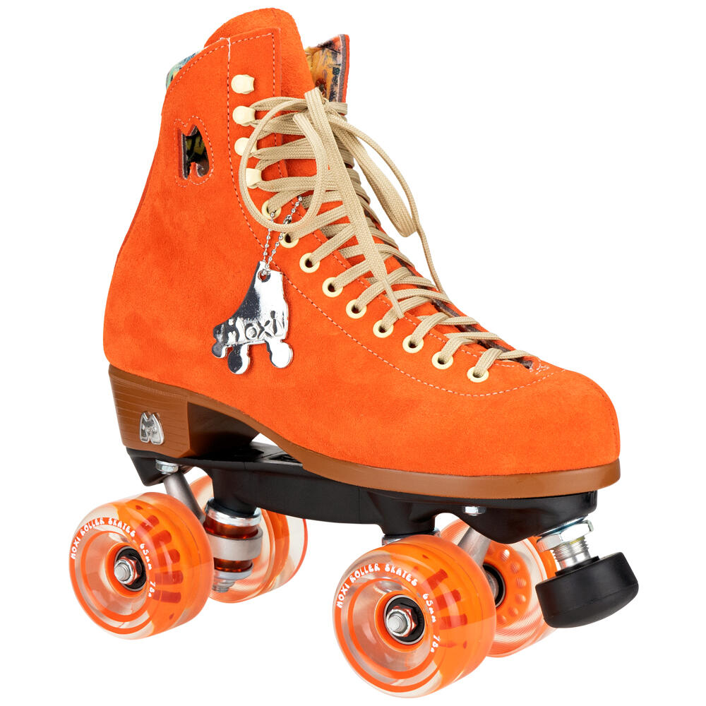 MOXI SKATES MOXI LOLLY HIGH TOP QUAD ROLLER SKATES WITH 65MM CLASSIC WHEELS - CLEMENTINE