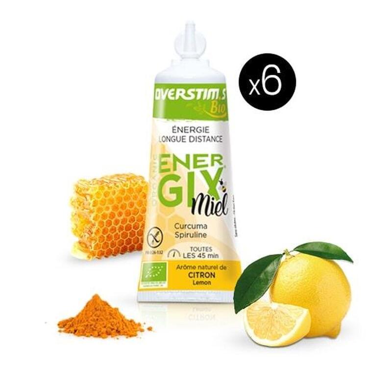 Gel énergétique endurance Energix BIO Miel Citron - 6x25g