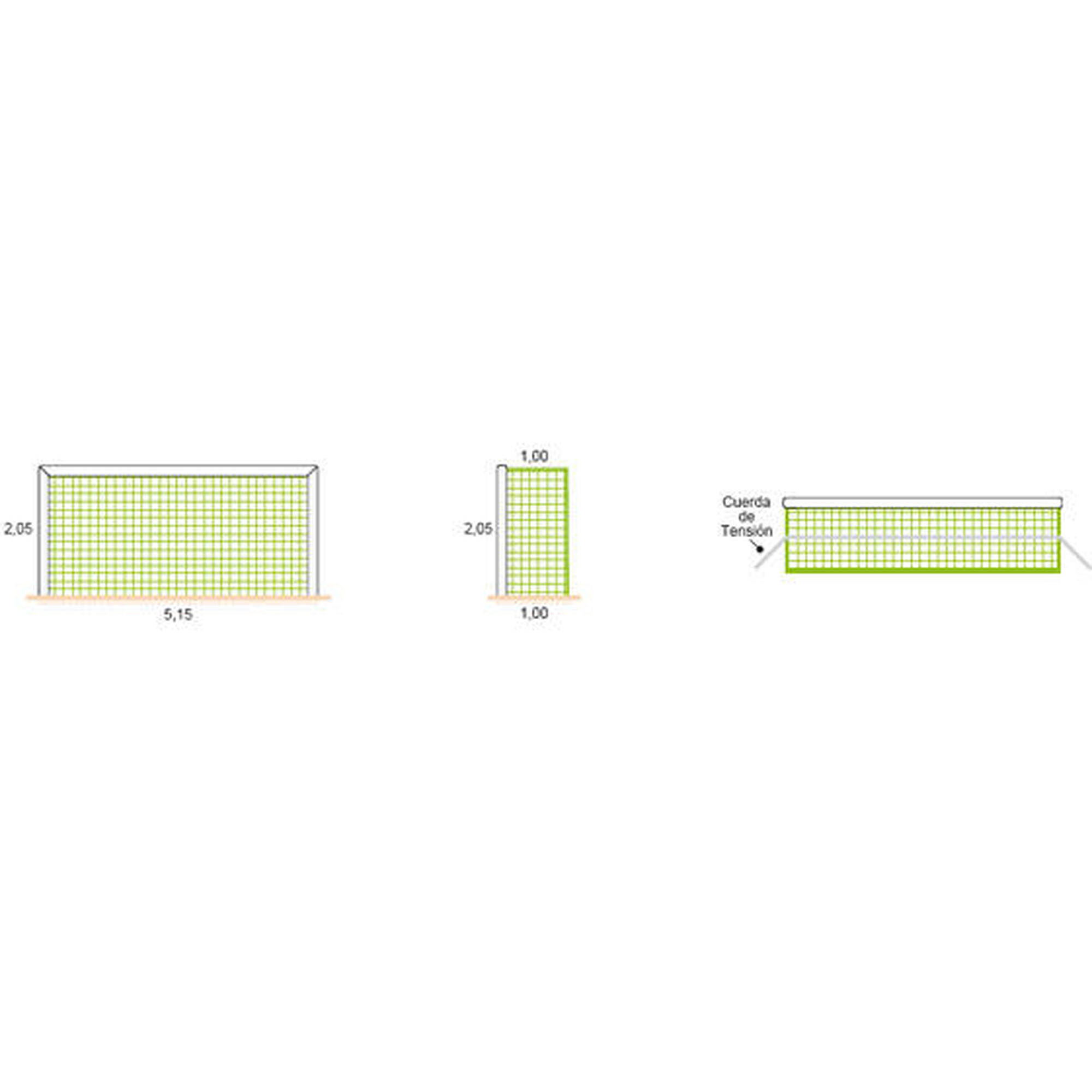 Set professionele voetbaldoelnetten 5 -  4mm mesh 120mm