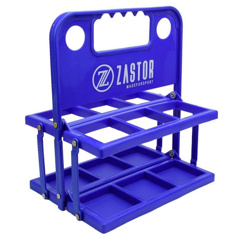 ZASTOR Portabotellas PVC Entrenamiento Plegable Zastor MOE-6 Botellas Azul