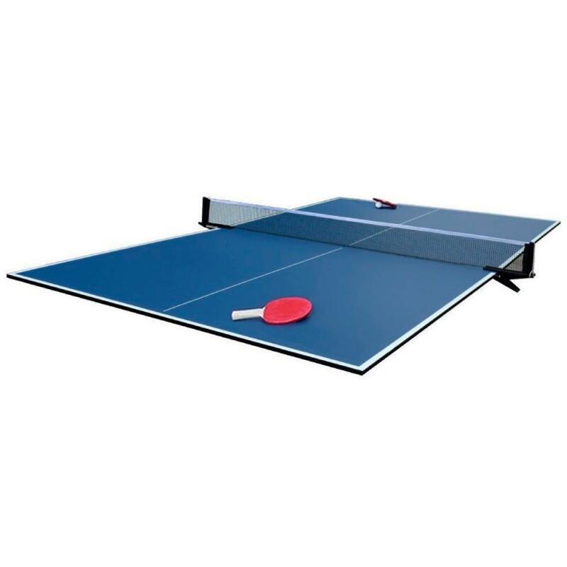 SPORTNOW Mesa de Ping Pong Dobrável com Rodas Mesa de Ping Pong Profissional  para Interior e Exterior Tamanho Padrão com Rede Raquetes e Bolas  274x152,5x76 cm Azul