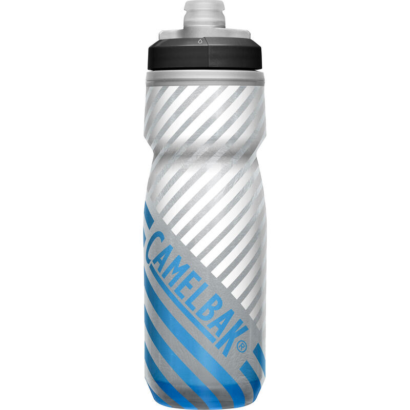 Podium Chill Bike Bottle 620ml (21oz) Grey/Blue Stripe
