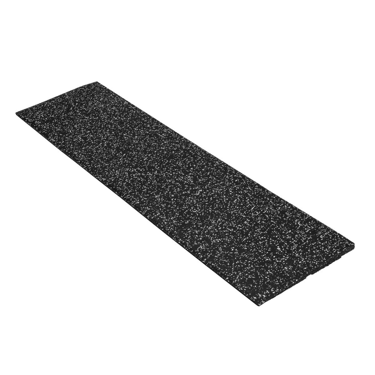 Piso desportivo com borda de borracha - 100x25 cm - 20 mm de espessura - cinza