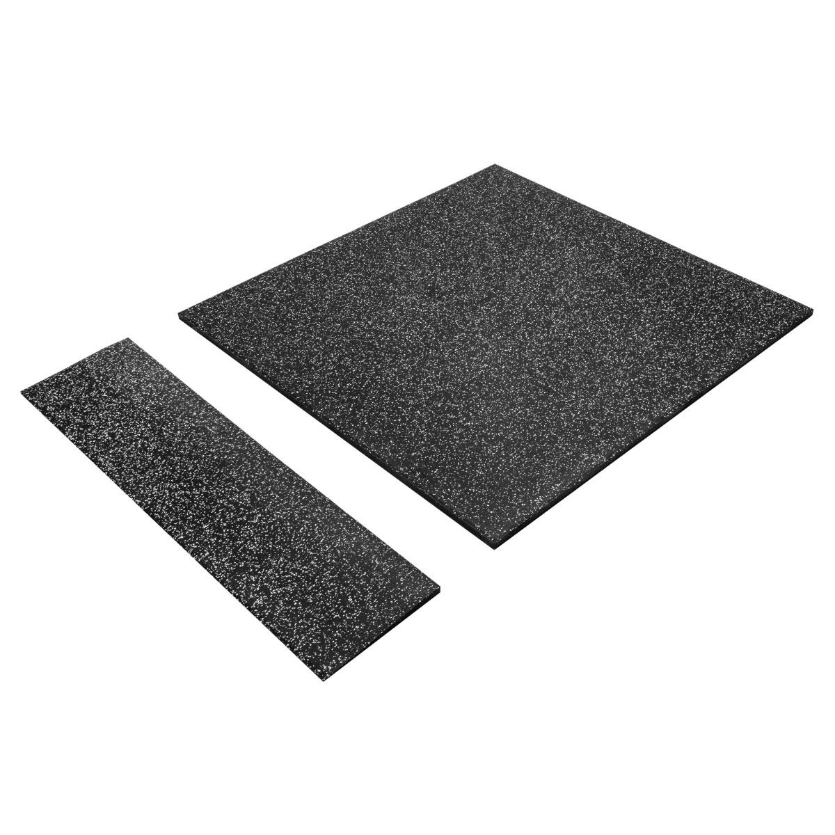 Sol sportif bord caoutchouc - 100x25 cm - épaisseur 20 mm - Gris 2/7