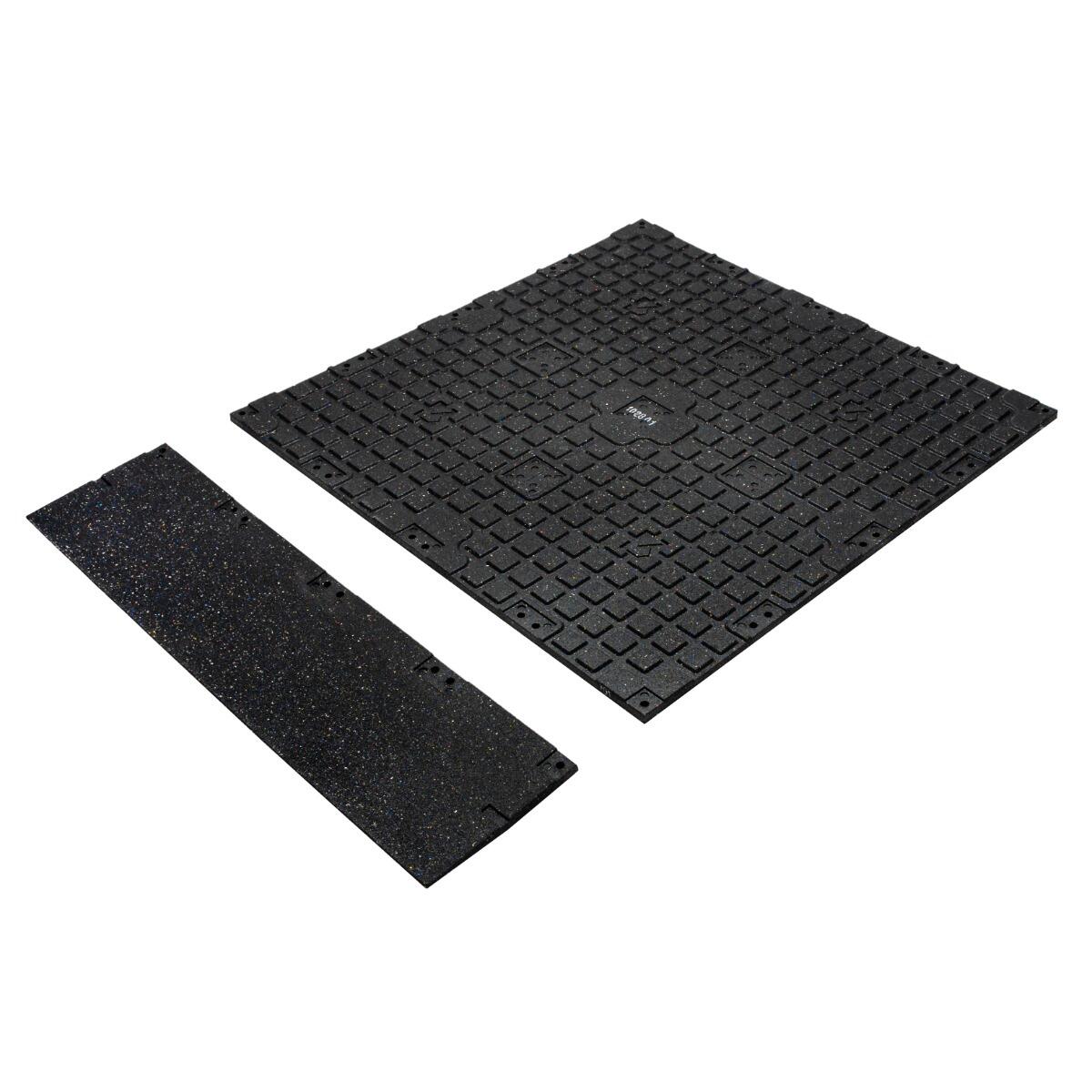 Sol sportif bord caoutchouc - 100x25 cm - épaisseur 20 mm - Gris 3/7