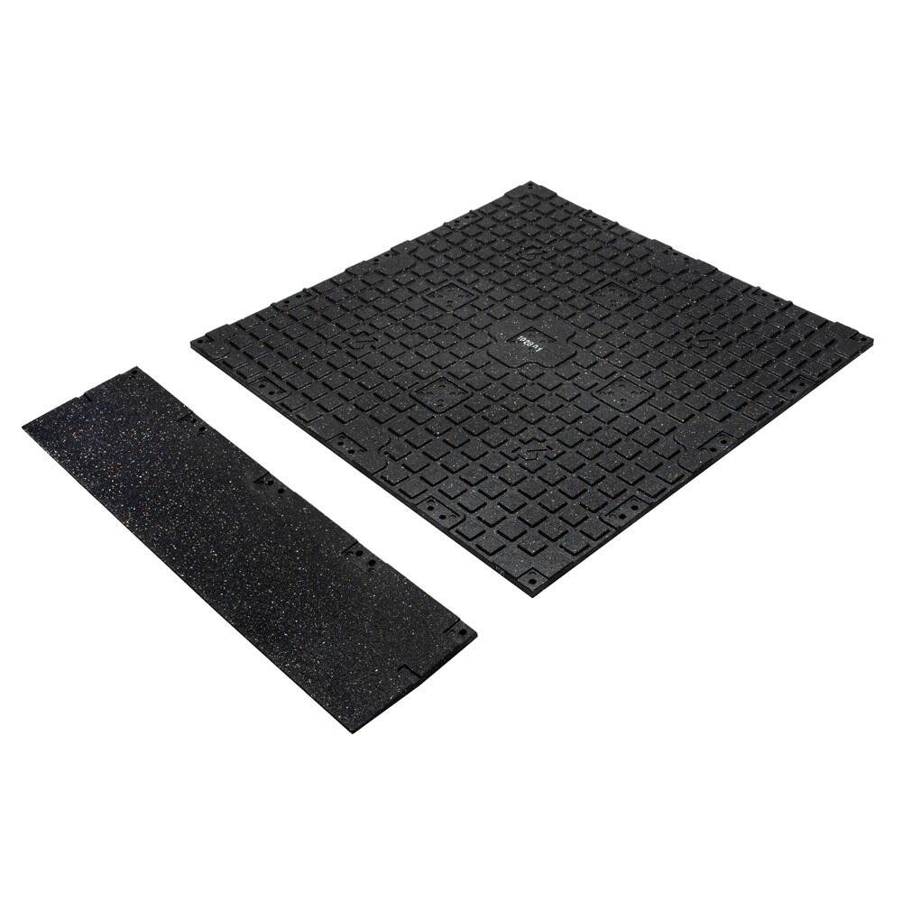 Sportboden mit Gummikante - 100 x 25 cm - 20 mm dick - Schwarz 3/7