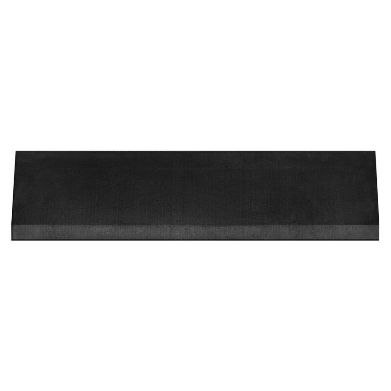 Rubber rand sportvloer - 100x25 cm - 20 mm dik - Zwart