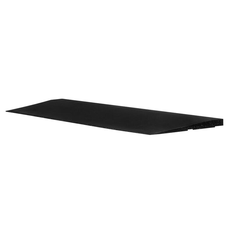 Rubber rand sportvloer - 100x25 cm - 20 mm dik - Zwart