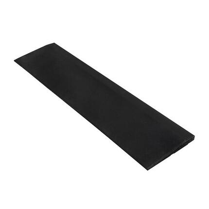 Rubber rand sportvloer 'Pure Black' - 100x25 cm - 20 mm - Zwart