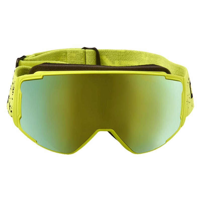 Óculos de esqui e snowboard para crianças - vidro espelhado amarelo
