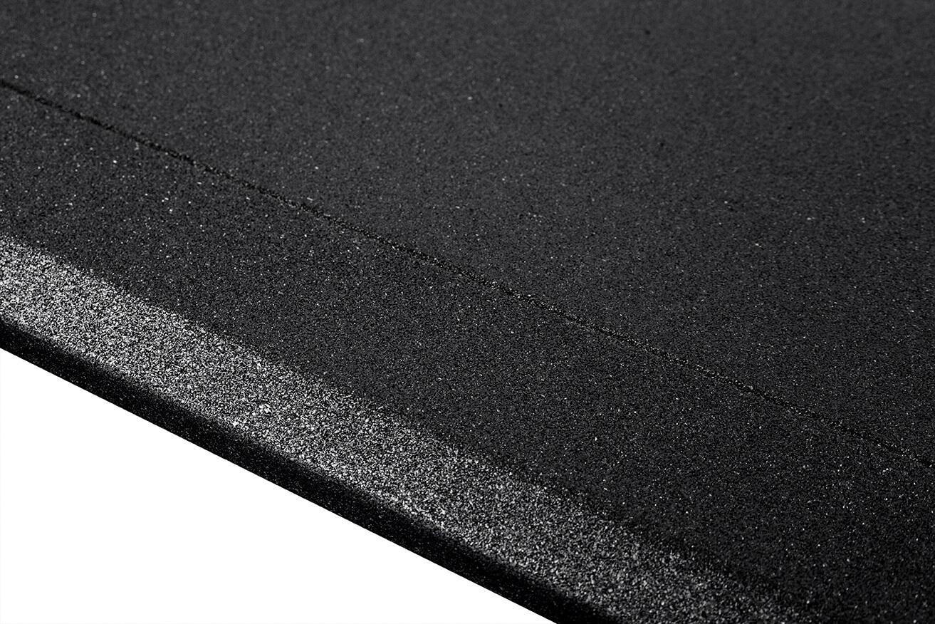 Rubber rand sportvloer - 108x15 cm - 30 mm dik - Zwart 2/2