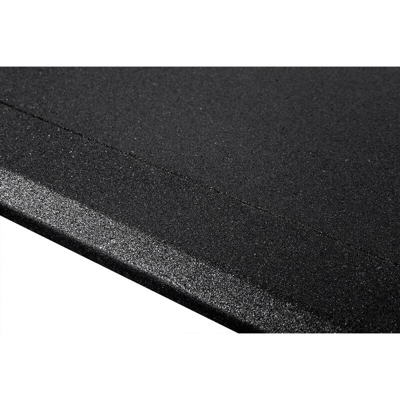 Pardoseală sport cu margine din cauciuc - 108x15 cm - 30 mm grosime - Negru