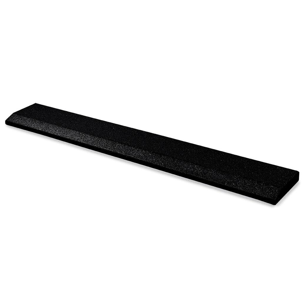 Piso esportivo com borda de borracha - 108x15 cm - 30 mm de espessura - preto
