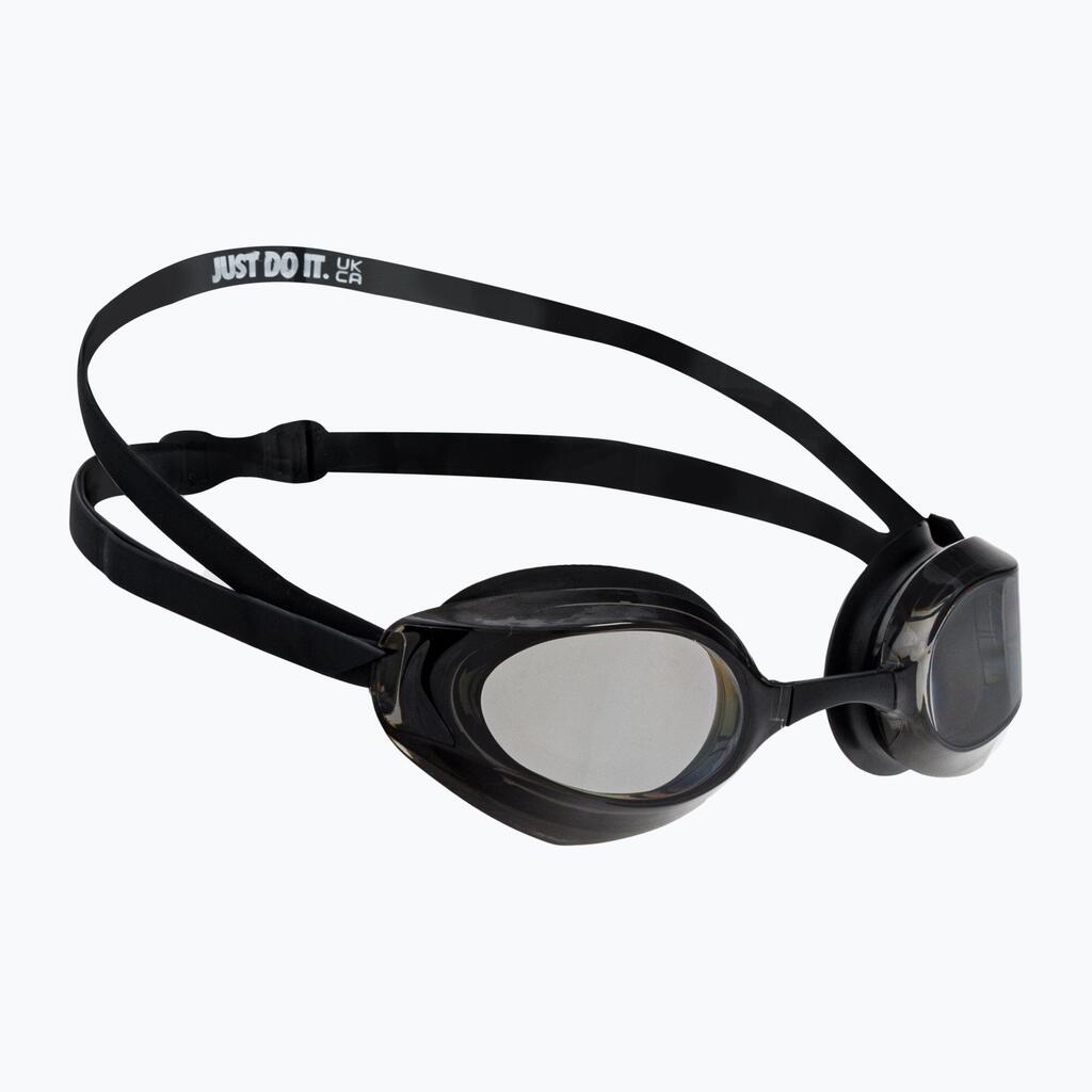 NIKE Vapor Swimming Goggles FINA-Approved, Smoked Lens, Black